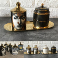 Lady Face Candle Holder Human Face Jar Candelabra Retro Storage Bin Ceramic Cafts Home Decoration Jewerlly Storage Box