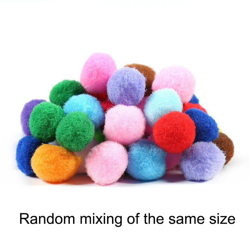 New! 100pcs/lot Pompom 25mm Mini Fluffy Soft Pom Poms Pompones Ball Furball Handmade Crafts DIY for Home Decor Sewing Supplies
