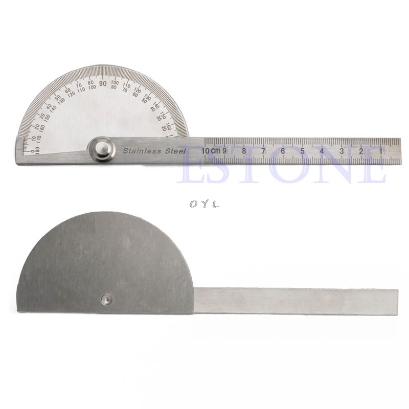 New Stainless Steel 180 degree Protractor Angle Finder Arm Measuring Ruler Tool