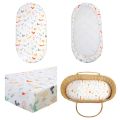 Baby Diaper Changing Pad Cartoon Printed Cradle Cover Infant Mattress Crib Sheet