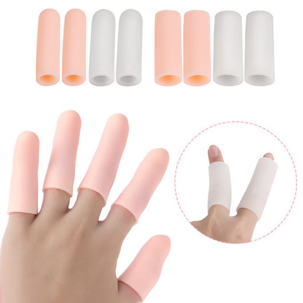 10 Pieces Elastic Gel Toe Finger Cap Cover Protective Splint Sleeves Tube Fit for Women Men - Can be Trimmed According Needs