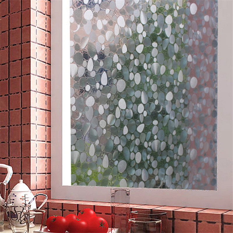 Household Environmental Friendly Self-adhesive Glass Film 3D Cobblestone Window Sticker