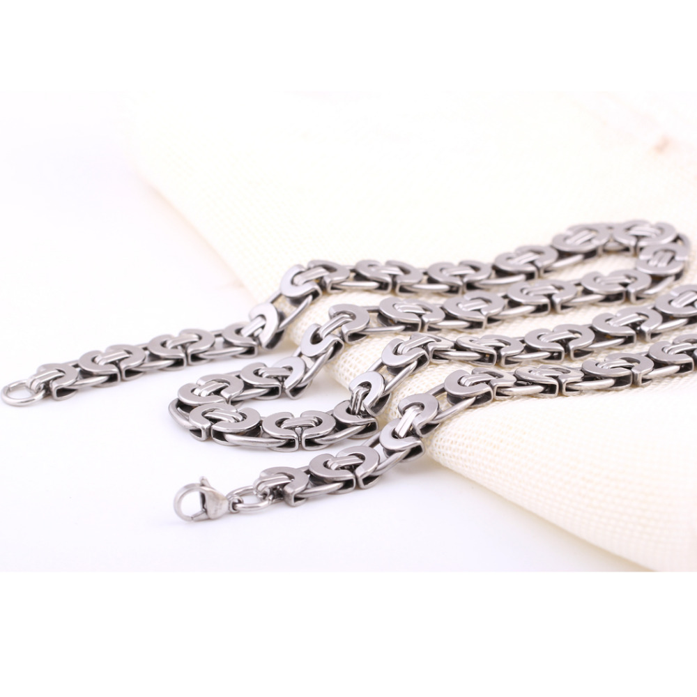 Mens Stainless Steel Byzantine Chains Necklaces Jewellery Hip Hop,Rock,Gift, 2019 accessories Wholesale