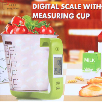 Digital LCD Display Scale Measuring Cup Kitchen Scales Electronic Baking Tool Temperature adjustable Measure Cups scoop