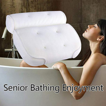 SPA Bath Pillow Soft Thickened Headrest Bathtub Pillow With Backrest Suction Cup Neck Cushion Bathroom Accessories