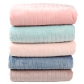 180cmx50cm Double-sided Thickened Flannel Stripes Fabrics Solid Colors Pajamas Home Clothes Blankets Bedding Coral Fleece Fabric