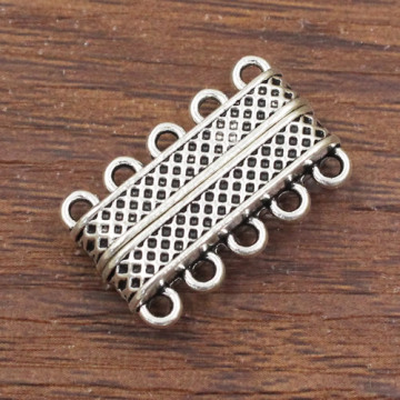10sets/lot Antique Silver Magnetic Lobster Clasp Necklace Hook Fings bails for Bracelet Clasp 25x15mm Hole:approx 2mm (K04180)