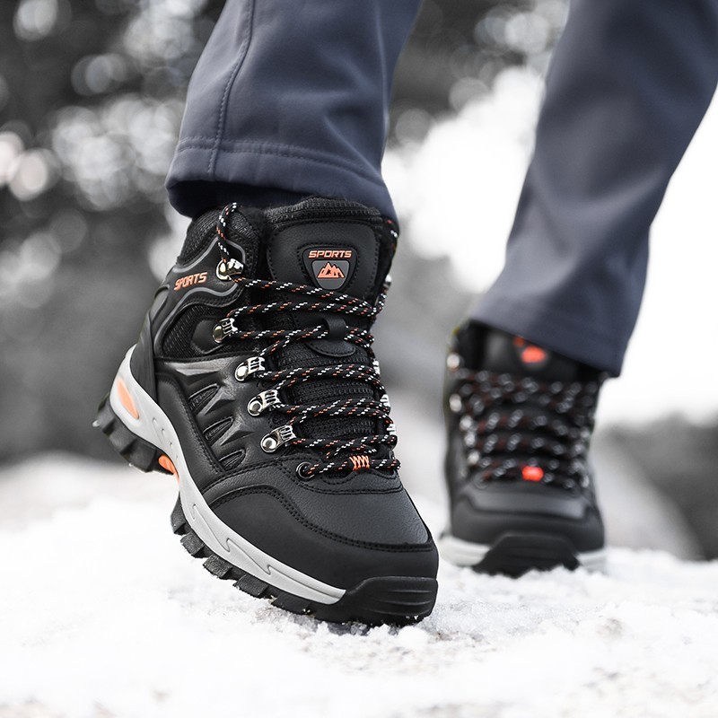 Unisex Snow Boots Warm Plush Men's Boots Waterproof Non-slip Winter Boots Outdoor Men Hiking Boots Work Shoes Men Sneakers 36-46