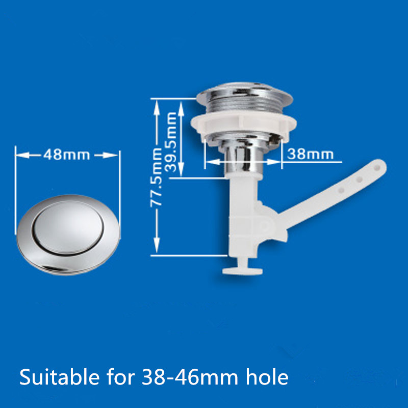 toilet water tank Round single push button,Toilet single push button,Suitable for water tank cover round hole 38-45mm,J17357