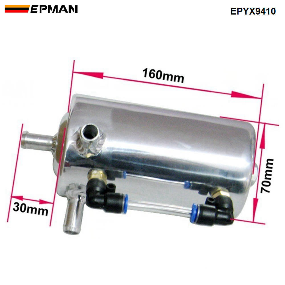 EPMAN UNIVERSAL BREATHER TANK&OIL CATCH CAN TANK WITH BREATHER FILTER ,0.5L EPYX9410