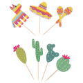 Alpaca Cake Decoration Insert Mexican Cactus Cake Insert Decoration Cake Inserts Card Party Gifts Kid Birthday Wedding Decor