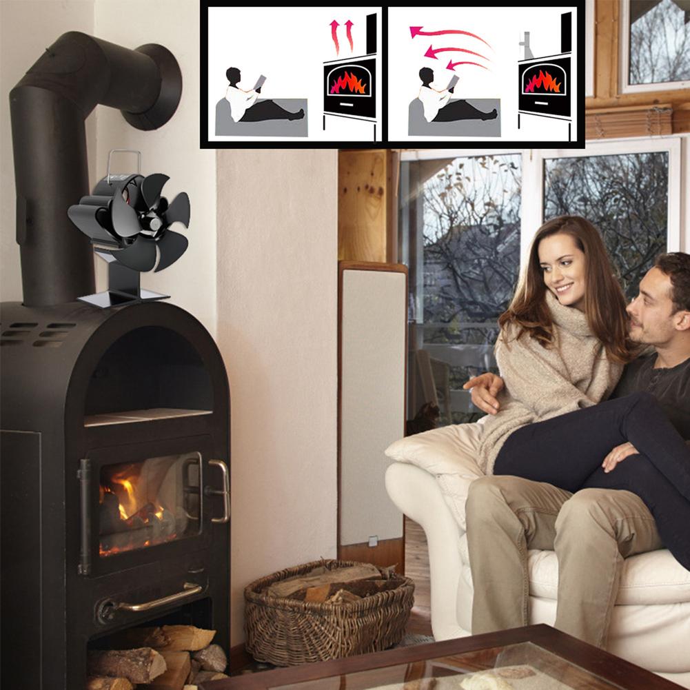 The New Design 5 Blade Fireplace Fan Quiet Safe Heat Powered Stove Fan Wood Stove Fireplace Fan Heating Fan