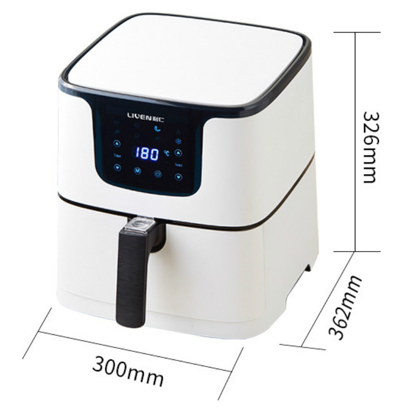 5.5L Multifunction Air Fryer Chicken Oil free Air Fryer Health Fryer Pizza Cooker Smart Touch LCD Electric Deep Airfryer