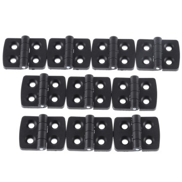 New 10PCS Plastic Black Butt Hinges Caskets Home Drawer Wardrobe Cabinet Hinges Jewelry Boxes Furniture Fittings Hardware Tools