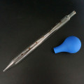 1pcs 2pcs 10ml Lab Glass Graduated Pipette Dropper Transfer Pipette with Blue Rubber Bulb