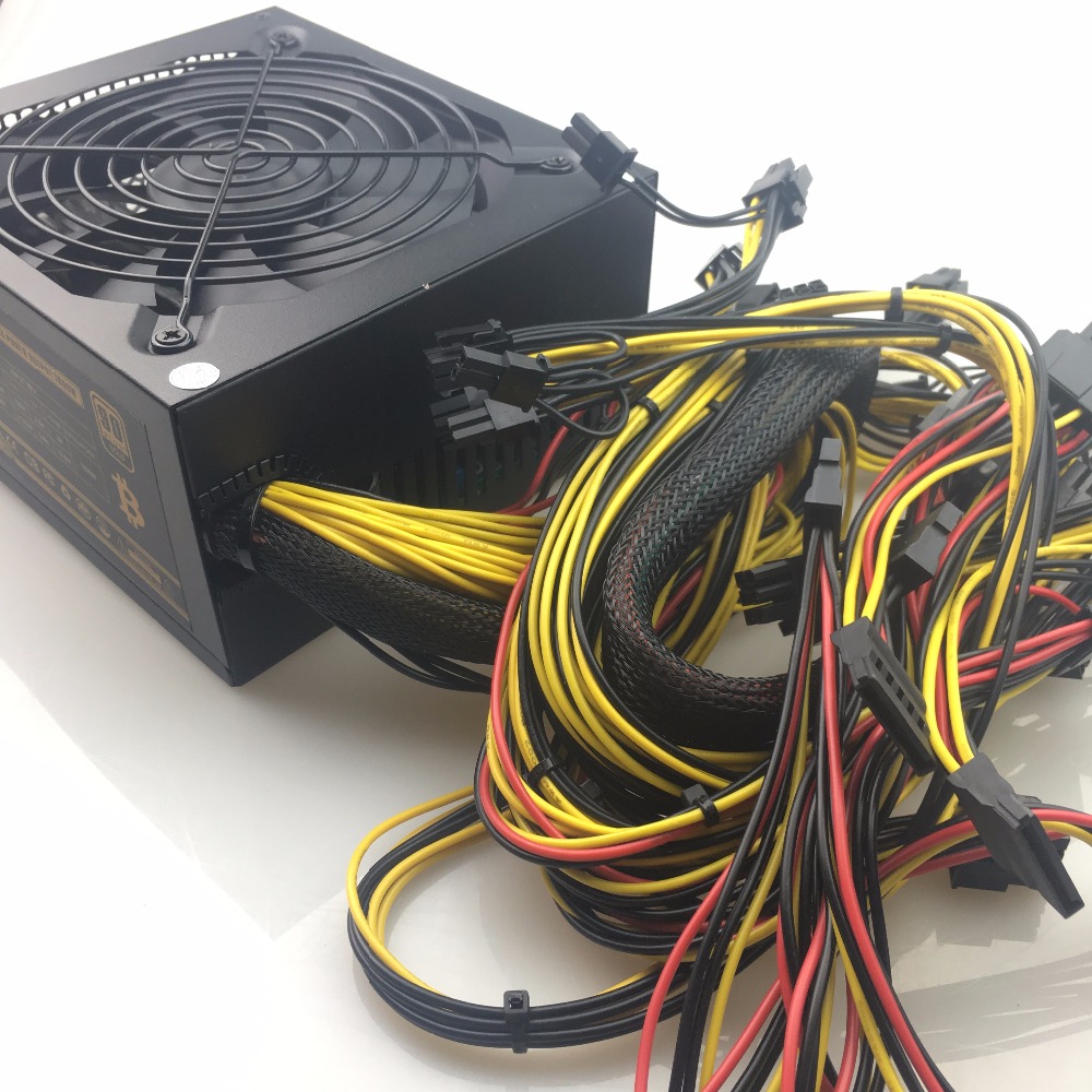 free ship Computer Mining Power 1800W psu PC Power Supply support 8 card for Miner High quality Power supply For BTC ETC ZEC