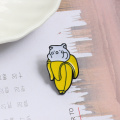 Lemon Banana Avocado Cactus Forest Mountain Cute Pins Collection Fresh Fruit Plants Badge Brooch Lapel Pin for Women Men Jewelry