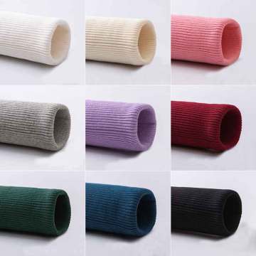 Soft Black Stretch Knitted Rib Cuff Fabric For Cuffs & Collars Fabric,white, Pink, Blue, Beige, Gray, Burgundy, By The Meter