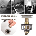 1PC Universal Wash Basin Bounce Drain Filter Sink Drain Vanity Stopper Kitchen Bathroom Accessories Plug Trap Hair Catcher