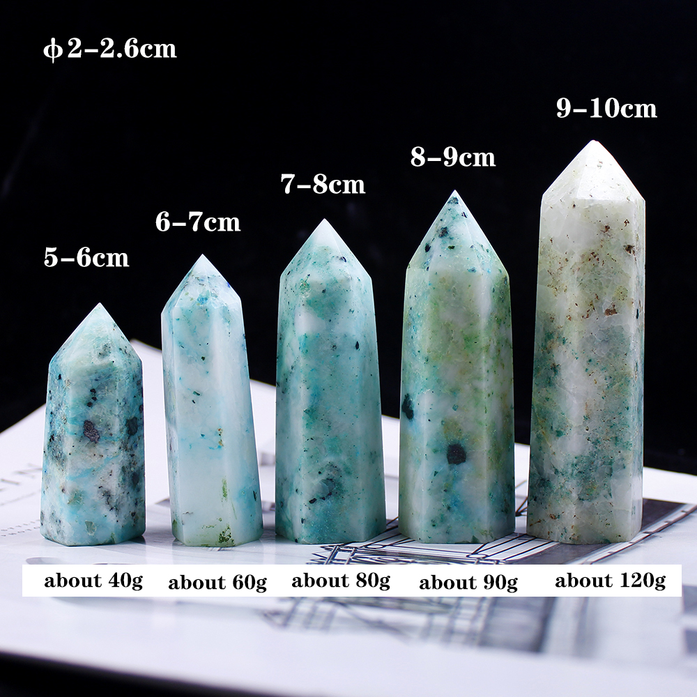 Natural Stones Crystal Point Wand Green Phoenix Healing quartz Energy Ore Mineral Crafts Home Decoration 1PC