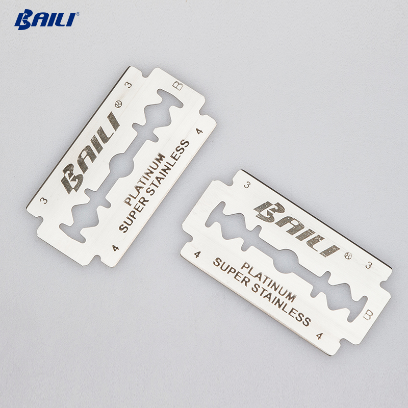 BAILI 10pcs Safety Razor Blades For Shaving Super Sharp Platinum Stainless Steel Double Edge Razor Men Shaver Beard Care BP001B