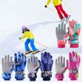 1 Pair Professional Kids Ski Gloves Winter Warm Snowboard Gloves Children Motorcycle Riding Waterproof Snow Gloves