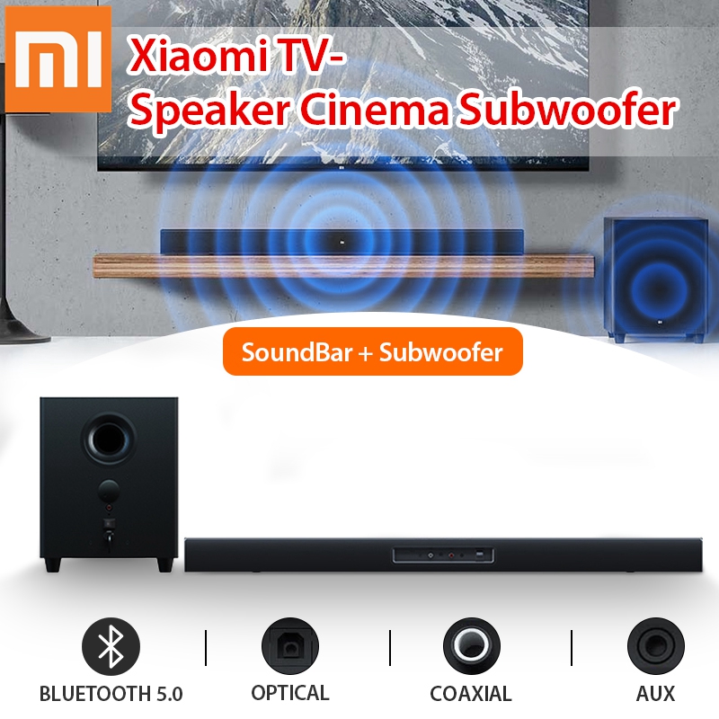 Xiaomi TV bluetooth Speaker SoundBar Subwoofer Home Theater Cinema Wireless Touch Control 2.1Channel 5 Sound Aux 3.5mm Optical