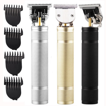 Professional Men's T9 Hair Trimmer Clipper 0mm Baldheaded Cutter Beard Shaving USB Precision Finishing Hair Cutting Machine Kid