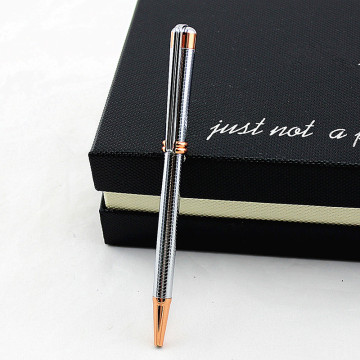 high quality Classic Design Silver carving Metal Ballpoint Pen Business Men Luxury Gift Pen