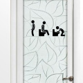 10x25cm Wall Sticker Decoration Bathroom Accessories Door Stylish Removable Personality DIY Window Glass Toilet Icon Cartoon