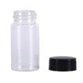 1pcs 20ml Transparent Clear Small Glass Vials Bottles Containers With Black Screw Cap Liquid Sampling Sample Glass Bottles