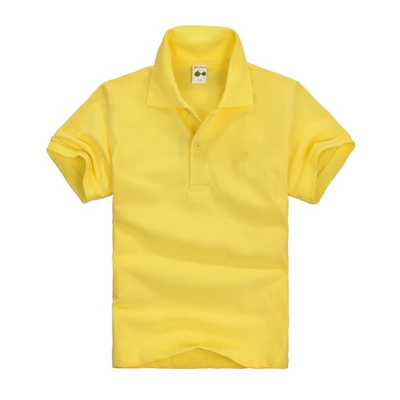 Jargazol Summer Boys Short Sleeve Shirt Pure Color Kids Polo Shirts Fashion Teenagers Sport Polo Tops Little Girls Costume