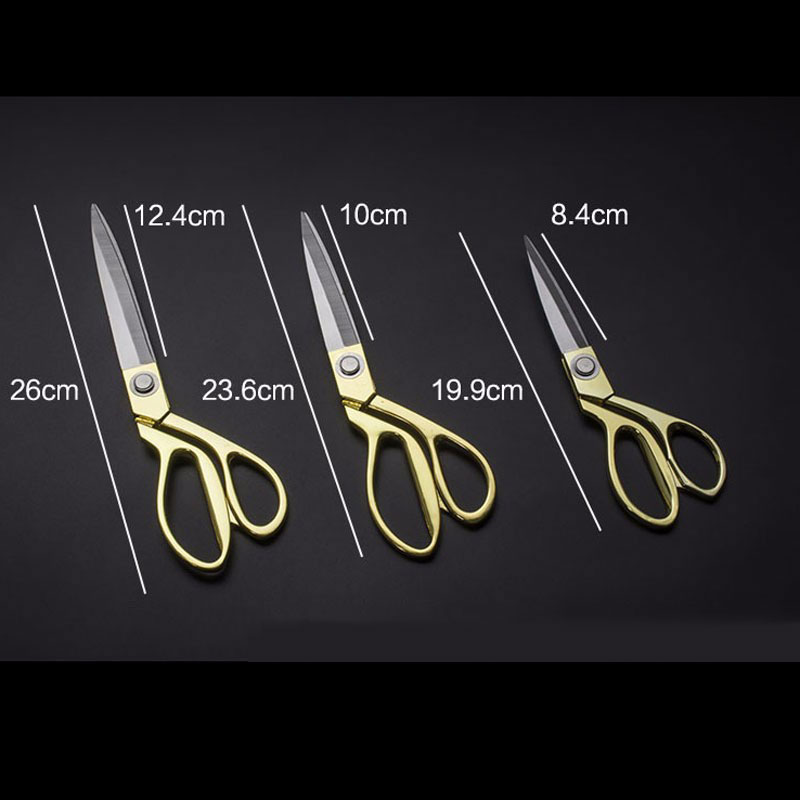 Prajna Golden Tailor Scissors Stainless Steel Professional Cutter Leather Fabric Sewing Shears Sharp Blade Vintage Scissors