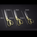 Prajna Golden Tailor Scissors Stainless Steel Professional Cutter Leather Fabric Sewing Shears Sharp Blade Vintage Scissors