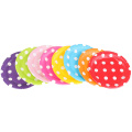 10pcs Polka Dots Paper Dishes Disposable Plates Fruit Cake Tray Party Supplies
