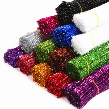 30cm Glitter Chenille Stems Pipe Cleaners Kids Educational Toys Colorful Pipe Cleaner Toys Child Handmade DIY Craft Supplies