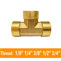 APS Tee Type Brass Pipe Fitting Male Female Thread 3 Way 1/8" 1/4" 3/8" 1/2" BSP Copper Fittings Water Oil Gas Adapter