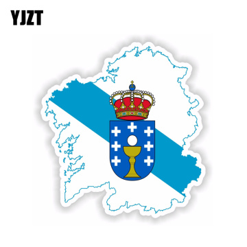 YJZT 12.7CM*13.5CM Personality Funny Galicia Of Spain Decal Body Car Sticker 6-1926