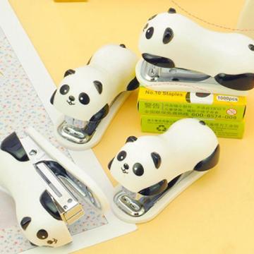 Portable cute Mini Stapler Panda Home Small Paper Document Stapler Office Student Supplies School Stationery Binder stapler set