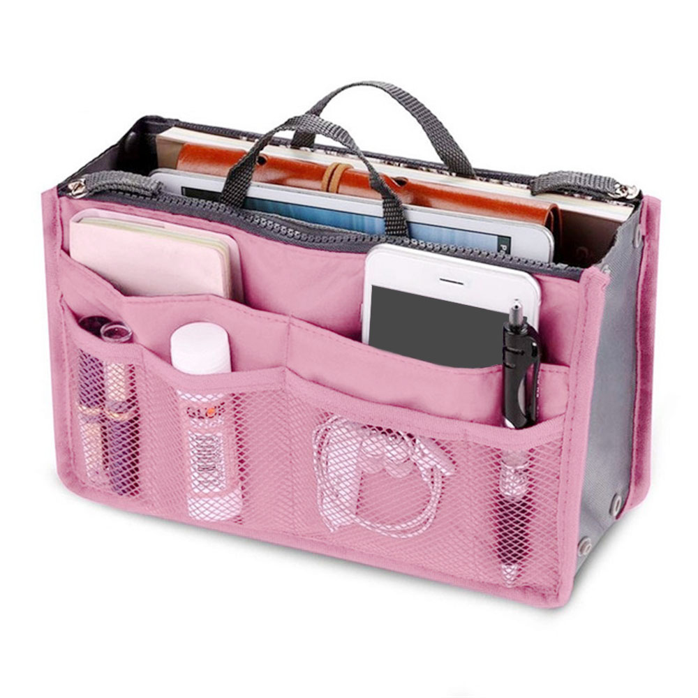 Makeup Bag Travel Toiletry Kit Tote Cosmetic Handbag Women Pouch Vanity Case Feminine Necessaire Purse Bag Organizer Insert