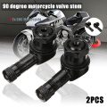 1Pair Motorcycle Wheel Tire Valve Stems Caps 90 Degree 11.3mm CNC Aluminum Alloy Moto ATV Accessories