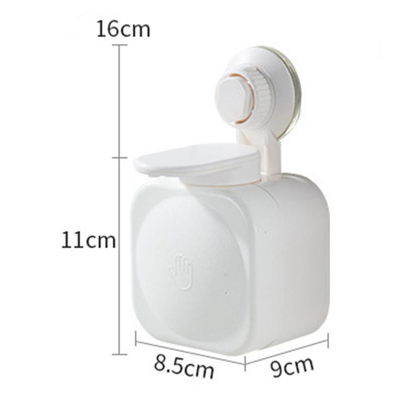 1Pcs Liquid Soap Dispenser Wall Mounted Square Bathroom Accessories Hand Back Press Bottle Convenient and Clean Black /White