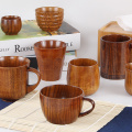 Japanese Style Wooden Cup Creative Jujube Wood Insulation Tea Cup Wooden Coffee Cup Drinking Cup Coffee Cup & Saucer Sets