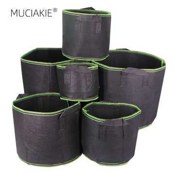 MUCIAKIE 1-20 Gallon 5/10PCS Grow Bag Fabric Pots Aeration Plant Growing Bag Planter Container with Handles Heavy Duty Thickened