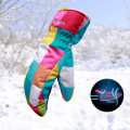 1 Pair Sports Windproof Snow Mittens Children Ski Gloves Outdoor Non Slip Riding Waterproof Winter Adjustable Warm Kids Hiking
