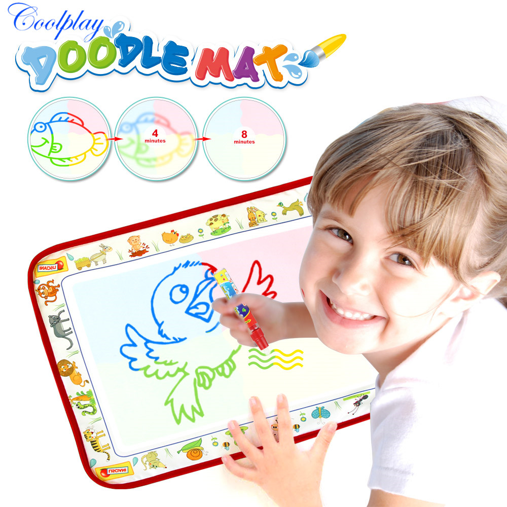 39*29cm Magic Water Drawing Mat & a Pen Water Doodle Mat Painting Water Coloring Books Educational Toy For Kids toys