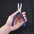 Carbon Steel Nylon Jaw Pliers Flat Nose Pliers Wire Looping Plier Jewelry Making Bead Wire Bending Forming Tools Equipment