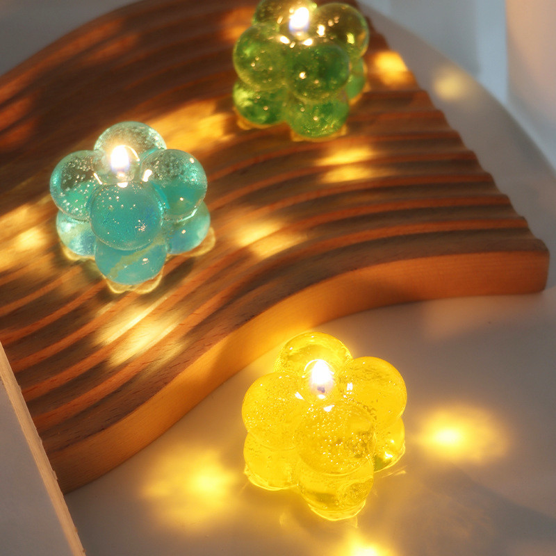Light Candle In Jelly Wax