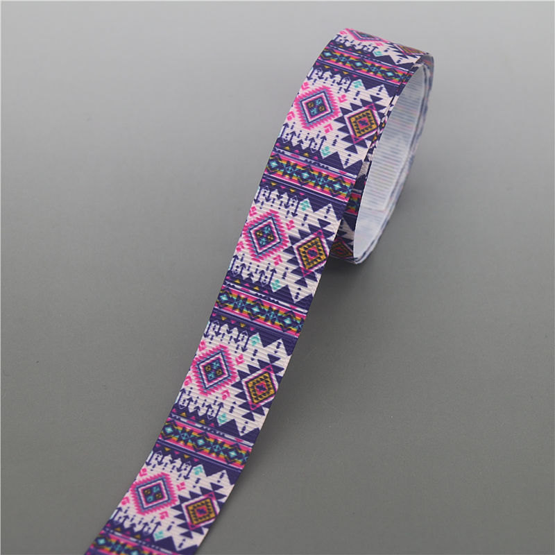 DHK 5yards aztec tribal Printed Grosgrain Ribbon Accessory Hairbow Headwear Decoration DIY Wholesale OEM C1735