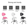 Creative Saddle Chair Lifted Cosmetology Haircut Stool Slidable Tattooc Swivel Chair with Footrest Adjustable Ergonomics Seat